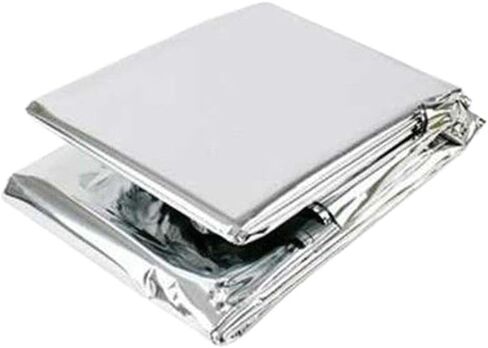 Emergency Thermal Blanket, Lightweight Survival Foil Blanket for Camping, Hiking, Outdoor, First Aid & Emergency Use, Compact Silver Reflective Blanket in Kuwait