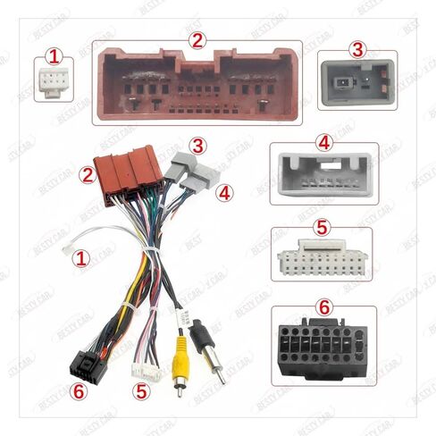 16pin Car Radio Stereo Power Retrofit Wiring Harness Adapter fits for Mazda CX-7 CX-9 2007-2015 Support Factory Bose Amplifier and Backup Camera in Kuwait