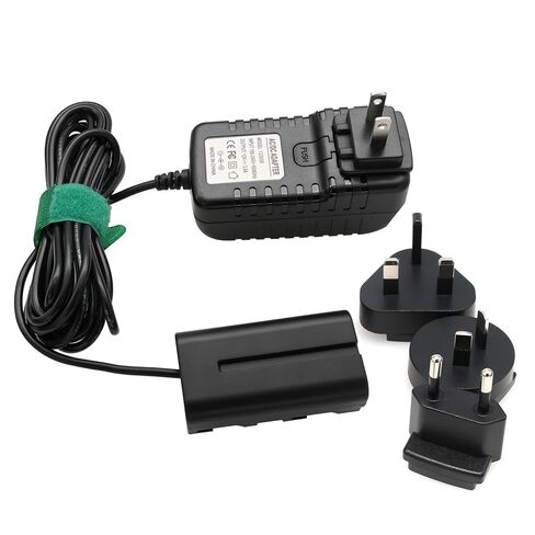 AC Power Supply Adapter to NP-F550/970/750 Dummy Battery for Blackmagic Video Assist, Atomos Ninja Shinobi, Feelworld, SmallHD, Hollyland Monitor, 12V 3A in Kuwait