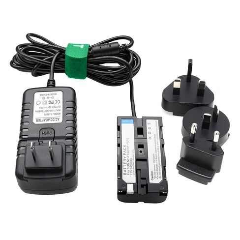 AC Power Supply Adapter to NP-F550/970/750 Dummy Battery for Blackmagic Video Assist, Atomos Ninja Shinobi, Feelworld, SmallHD, Hollyland Monitor, 12V 3A in Kuwait