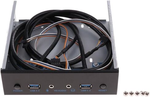 لوحة أمامية USB 3.0 Hub - 2 منفذ توسيع خليج قوس مع صوت HD وزر الطاقة لحقيبة الكمبيوتر in Kuwait