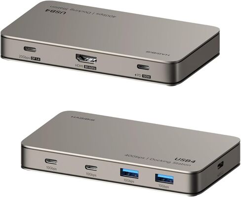 Hagibis USB4 Docking Station, 40Gbps USB C Triple Display Hub with 8K@60Hz HDMI, 100W PD, 20Gbps DP1.4 7.5W USB4 Downstream Port and 4 10Gbps USB3.2 for MacBook Pro Air Laptops Thunderbolt 4/5 Dock in Kuwait