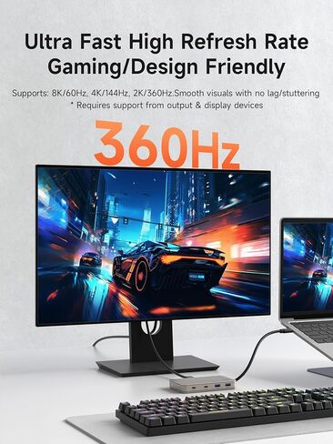Hagibis USB4 Docking Station, 40Gbps USB C Triple Display Hub with 8K@60Hz HDMI, 100W PD, 20Gbps DP1.4 7.5W USB4 Downstream Port and 4 10Gbps USB3.2 for MacBook Pro Air Laptops Thunderbolt 4/5 Dock in Kuwait