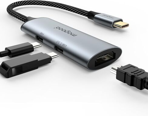 MOGOOD USB C to HDMI Adapter (4K@60Hz) 3.0 USB-C Hub with 100W Power Delivery for MacBook Pro/Air, iPad Pro, Pixelbook, XPS, Galaxy, iPhone 17/16/15, Compatible with Thunderbolt 3/4/5 in Kuwait