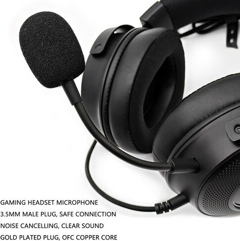 ميكروفون بديل من Cuifati لسماعات الألعاب USB السلكية V3 وميكروفون بوم وإلغاء الضوضاء وميكروفون مع قابس 3.5 مم للحصول على صوت واضح وتقليل الضوضاء القوية in Kuwait