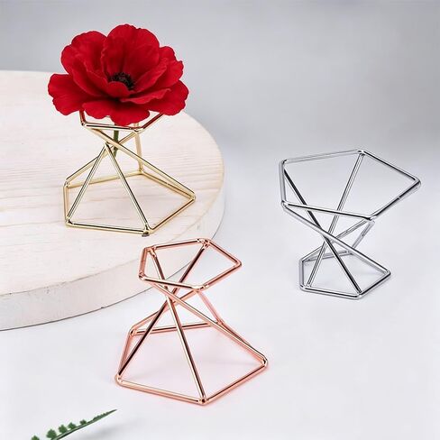 3 PCS Hexagon Metal Display Stand Photography Props Spherical Decorative Glass Ball Base in Kuwait