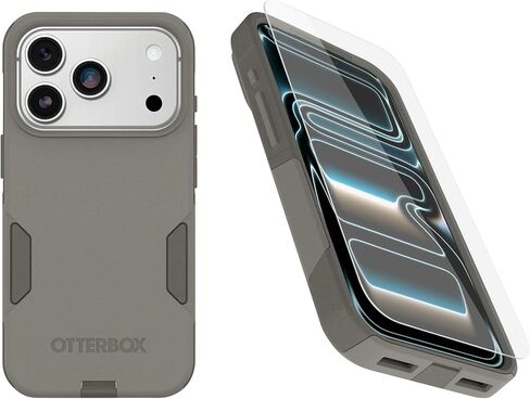 OtterBox iPhone 17 Pro (Only) Bundle: Commuter Series MagSafe Case & Screen Protector - Sagebrush (Green) - Built-in Magnets - Thin & Protective - with Port Protection in Saudi Arabia