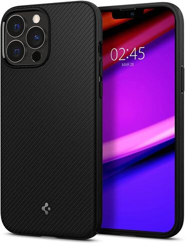 Spigen Mag Armor (MagFit) متوافق مع MagSafe المصمم لهاتف iPhone 13 Pro Max Case (2020) - أسود مطفي in Kuwait