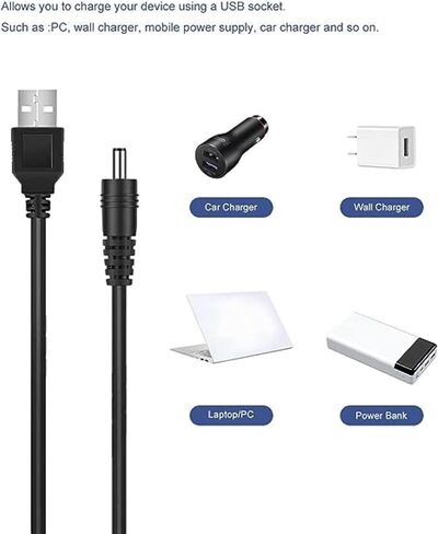سلك شحن كابل USB لـ FiveStar Five Star FSA-5818 FSA5818 HDTV هوائي 360 درجة استقبال متعدد الاتجاهات هوائي تلفزيون خارجي مضخم HD VHF شاحن إمداد الطاقة in Kuwait