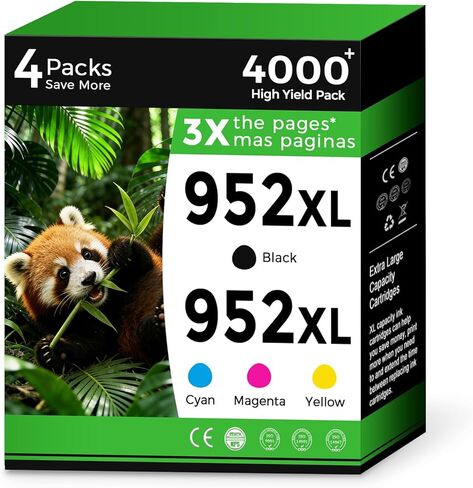 952XL Ink Cartridges Combo Pack Compatible for HP 952 HP952 XL HP952XL for Officejet Pro 8710 7740 8720 8702 8210 7720 8715 8730 8740 8216 8725 8700 8200 7730 8743 Printers Black Cyan Magenta Yellow in Kuwait