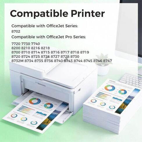 952XL Ink Cartridges Combo Pack Compatible for HP 952 HP952 XL HP952XL for Officejet Pro 8710 7740 8720 8702 8210 7720 8715 8730 8740 8216 8725 8700 8200 7730 8743 Printers Black Cyan Magenta Yellow in Kuwait