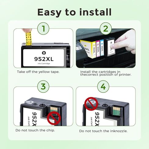 952XL Ink Cartridges Combo Pack Compatible for HP 952 HP952 XL HP952XL for Officejet Pro 8710 7740 8720 8702 8210 7720 8715 8730 8740 8216 8725 8700 8200 7730 8743 Printers Black Cyan Magenta Yellow in Kuwait