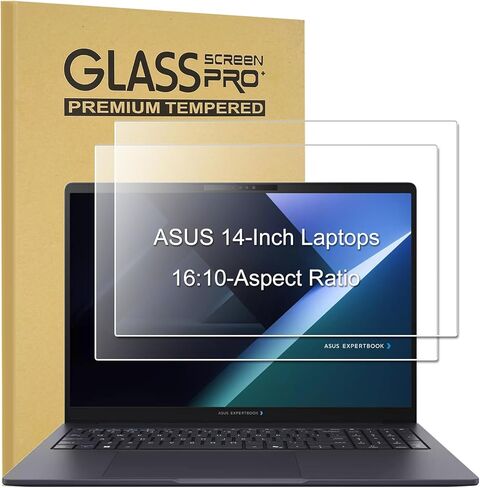 واقي شاشة من الزجاج المقسى من KEANBOLL مكون من قطعتين لجهاز ASUS ExpertBook P3/B3/B5 G2 مقاس 14 بوصة، وASUS TUF Gaming A14 مقاس 14 بوصة فائق الوضوح، وصلابة 9H، ومضاد للخدش in Kuwait