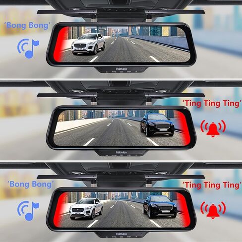 Haloview Byte Tango BT16-V1 1080P Mirror Dashcam ونظام كاميرا الرؤية الخلفية اللاسلكية مع كشف البقع العمياء (BSD) للمركبات الترفيهية (الارتفاع 9.2-13.1 قدم) - BT16-V1 in Kuwait