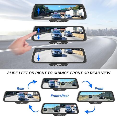 Haloview Byte Tango BT16-V1 1080P Mirror Dashcam ونظام كاميرا الرؤية الخلفية اللاسلكية مع كشف البقع العمياء (BSD) للمركبات الترفيهية (الارتفاع 9.2-13.1 قدم) - BT16-V1 in Kuwait