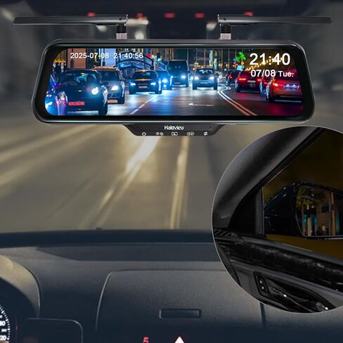 Haloview Byte Tango BT16-V1 1080P Mirror Dashcam ونظام كاميرا الرؤية الخلفية اللاسلكية مع كشف البقع العمياء (BSD) للمركبات الترفيهية (الارتفاع 9.2-13.1 قدم) - BT16-V1 in Kuwait