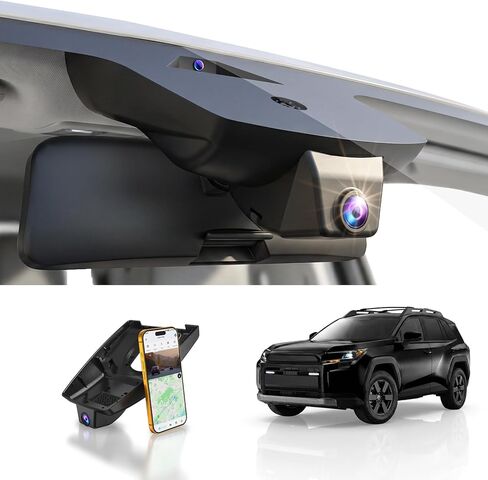 كاميرا أمامية 4K داش تناسب 2022-2025 Toyota RAV4 LE Limited SE Adventure XLE XSE (الموديل B)(مع فتحة تهوية)، سهلة التركيب، كاميرا فيديو 2160P HDR، نمط OEM، تسجيل حلقي، GPS، 5.8GWiFi، G-Sensor in Kuwait