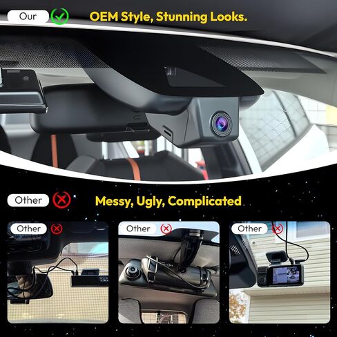 كاميرا أمامية 4K داش تناسب 2022-2025 Toyota RAV4 LE Limited SE Adventure XLE XSE (الموديل B)(مع فتحة تهوية)، سهلة التركيب، كاميرا فيديو 2160P HDR، نمط OEM، تسجيل حلقي، GPS، 5.8GWiFi، G-Sensor in Kuwait