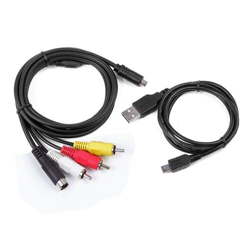 MaxLLTo AV A/V TV Video + كابل بيانات USB/سلك/سلك لكاميرا الفيديو Sony Handycam DCR-SR55/E in Kuwait