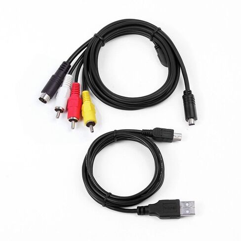 MaxLLTo AV A/V TV Video + كابل بيانات USB/سلك/سلك لكاميرا الفيديو Sony Handycam DCR-SR55/E in Kuwait