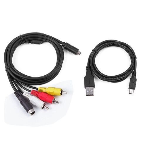 MaxLLTo AV A/V TV Video + كابل بيانات USB/سلك/سلك لكاميرا الفيديو Sony Handycam DCR-SR55/E in Kuwait