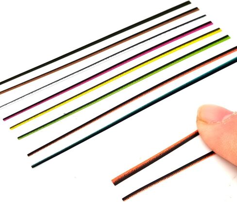 8Pcs Fly Tying Materials Synthetic Peacock Quill Portable Accessories, Tying Sticker, Realistic Lightweight, Lure Making Wrap in Kuwait