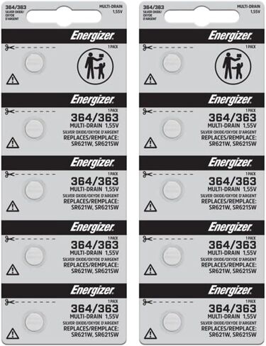 2 X Energizer 364-363 1.55v #364/363 Low-drain Battery (SR621SW) Pack of 5 Batteries. in Kuwait