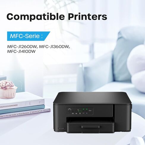 خراطيش حبر LC501 متوافقة مع Brother LC501 LC501XL LC 501 XL تعمل لطابعة Brother MFC-J1260DW MFC-J1360DW MFC-J1410DW (2 أسود) in Kuwait