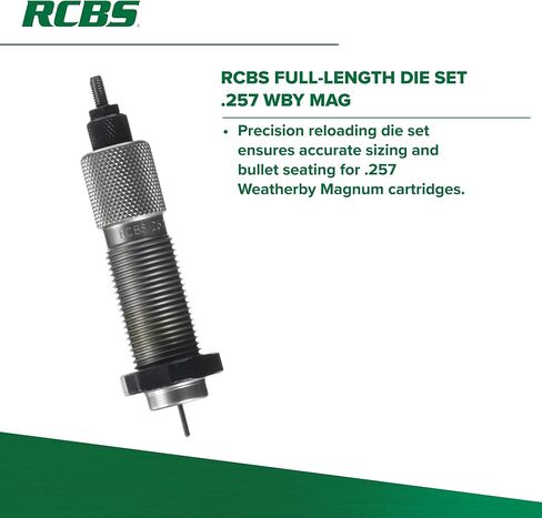 مجموعة قوالب RCBS كاملة الطول .257 WBY Mag، مجموعة قوالب إعادة التحميل للتحجيم الدقيق لـ .257 Weatherby Magnum. in Kuwait