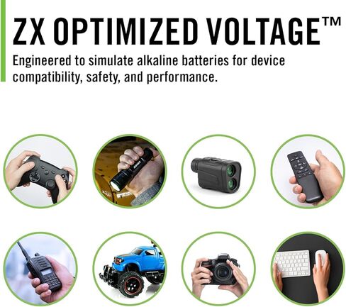 بطاريات Coast ZX CR123 USB-C قابلة لإعادة الشحن، ZITHION-X، ليثيوم أيون 1.5 فولت 1100 مللي أمبير، تدوم طويلاً، يتم شحنها لمدة أقل من 3 ساعات، كابل شحن متضمن، للأدوات والأجهزة - بطاريتان in Kuwait