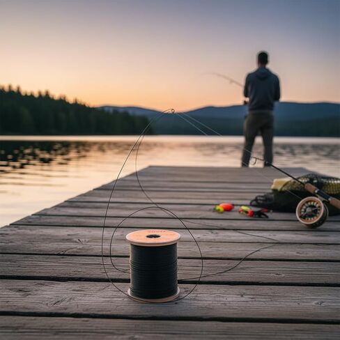Fly Tying Thread for Fishing, 200D Black, 100 Yard, Fluorescent Bass Hook Line, Accessories for Fly Tying Materials in Kuwait