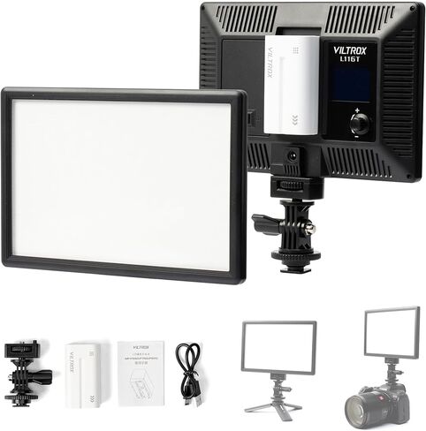 Viltrox L-116T On-Camera Bi-Color LED Light with LCD Display, 116 Lamp Beads in Kuwait