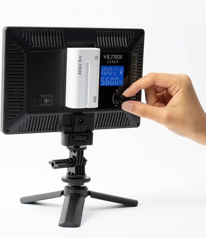 Viltrox L-116T On-Camera Bi-Color LED Light with LCD Display, 116 Lamp Beads in Kuwait