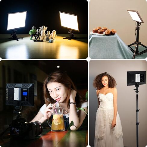 Viltrox L-116T On-Camera Bi-Color LED Light with LCD Display, 116 Lamp Beads in Kuwait