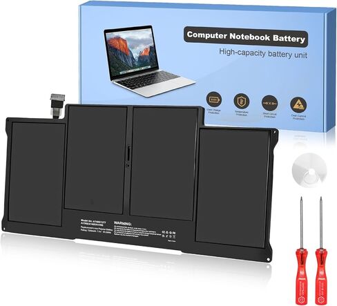 بطارية بديلة A1466 لجهاز MacBook Air 13 بوصة، بطارية جديدة بقدرة 7200 مللي أمبير في الساعة عالية السعة لجهاز A1466 (منتصف 2012، منتصف 2013، أوائل 2014،2015، 2017) A1369 (أواخر 2010، إصدار منتصف 2011)، مع أدوات إصلاح in Kuwait