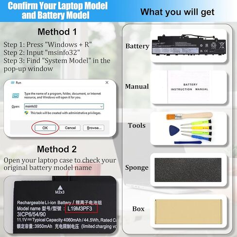 استبدال بطارية L19M3PF3 L19M3PF4 لجهاز IdeaPad 5-14IIL05 5-14ARE05 5-14ITL05 5-14ALC05 5-14IAL7 5-14ABA7 سلسلة بطارية الكمبيوتر المحمول L19C3PF3 L19L3PF7 5B10W86936 5B10W86939 5B10W86957 44.5 واط ساعة in Kuwait