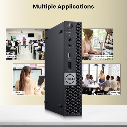 كمبيوتر مكتبي صغير طراز OptiPLex 7070 من Dell - الجيل التاسع من Intel Core i5-9500T - ذاكرة وصول عشوائي DDR4 سعة 8 جيجابايت - محرك أقراص SSD سعة 128 جيجابايت - لوحة مفاتيح وماوس - شبكة Wi-Fi - كمبيوتر شخصي صغير للأعمال - Window 11 Pro (متجدد) in Kuwait