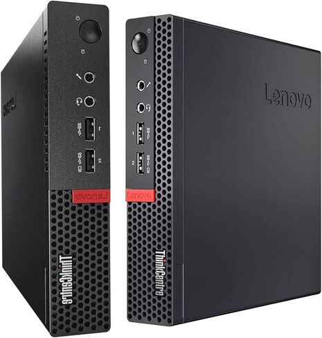 كمبيوتر لينوفو ثينك سنتر M710q تايني ميني المكتبي، رباعي النواة i5-7500 3.4 جيجا هرتز، ذاكرة الوصول العشوائي 8 جيجا، 256 جيجا اس اس دي، لوحة مفاتيح وماوس، واي فاي، BT، DisplayPort، Windows 11 Pro (متجدد) in Kuwait