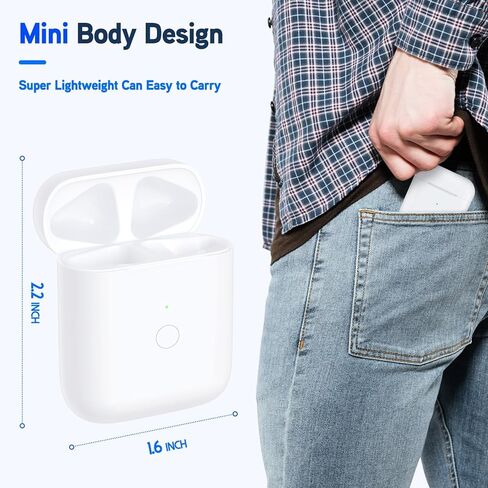 Replacement Airpod Wireless Charging Case, Charging Case Compatible for Air Pod 1st 2nd Generation, Airpods1&2 Charger Case Replacement,Bluetooth Pairing in Kuwait