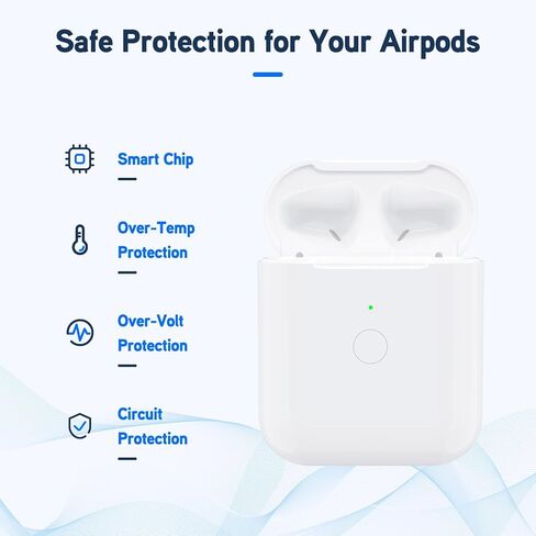 Replacement Airpod Wireless Charging Case, Charging Case Compatible for Air Pod 1st 2nd Generation, Airpods1&2 Charger Case Replacement,Bluetooth Pairing in Kuwait