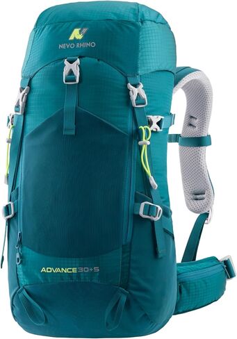N NEVO RHINO 35L حقيبة ظهر بإطار داخلي، حقيبة ظهر للنساء والرجال مع غطاء للمطر، 30+5 لتر خفيفة الوزن للمشي لمسافات طويلة للتخييم والمشي لمسافات طويلة والسفر in Kuwait