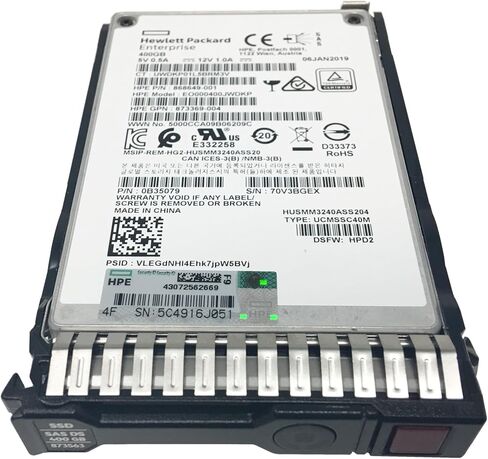 HPE Write Intensive Solid State Drive 400 جيجابايت SAS 12 جيجابايت/ثانية أسود (873351-B21) in Kuwait