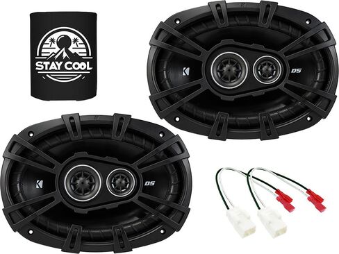 مكبرات صوت KICKER مقاس 6 × 9 بوصة لمجموعة ترقية Jeep Grand Cherokee 2014-2020 - زوج من سلسلة DS مع حزام، مكبر صوت للباب الأمامي للسيارة DSC6930، 43DSC69304 in Kuwait