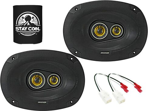 مكبرات صوت KICKER مقاس 6 × 9 بوصة لمجموعة ترقية Jeep Grand Cherokee 2014-2020 - زوج من سلسلة CS مع حزام، مكبر صوت للباب الأمامي للسيارة CSC6934، 46CSC6934 in Kuwait