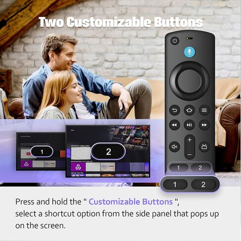 Replacement Voice Remote Control Fit for All Fire Smart TV Cube, Firestick 4K/4K Max (1st/2nd Gen), Stick (2nd/3rd Gen)/Lite/HD, Smart TV 3rd Gen, for Hisense TCL Insignia TVs in Kuwait