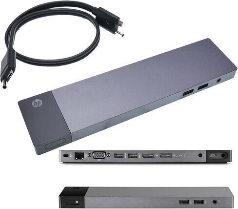HP Elitebook Zbook Thunderbolt 3 Dock 90W- HP TB3 Dock Station USB-C، DisplayPort، RJ-45، VGA (متجدد) in Kuwait