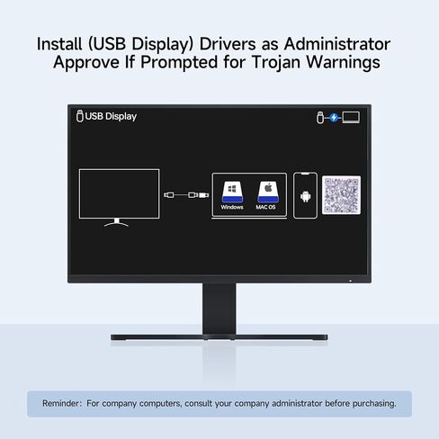 محول KCEVE USB إلى HDMI، محول USB-A 3.0 ذكر إلى HDMI أنثى 1080P@60 هرتز، مناسب لنظام التشغيل Windows XP/7/8/10/11 - لا يمكن استخدام واجهة BIOS، فقط يدعم الجيل الحادي عشر أو المعالج الأحدث in Kuwait