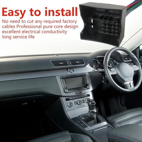 مجموعة أسلاك ستيريو مع محول هوائي فقرا لسيارة BMW X5 (مع/خارج Nav) 2000-2006، لـ Z4 2003-2011، مجموعة كابل سلك مشغل الأقراص المضغوطة لراديو ما بعد البيع من Qblahip in Kuwait