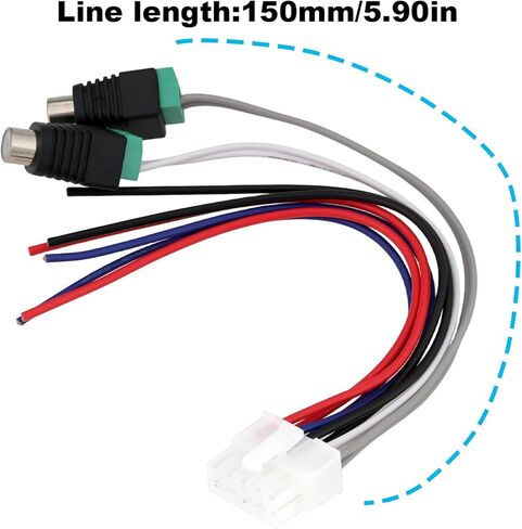 مقبس سلك مكبر الصوت بمدخل الطاقة 10 دبابيس RCA متوافق مع مضخم الصوت المزدوج TBX10A I8P5 in Kuwait