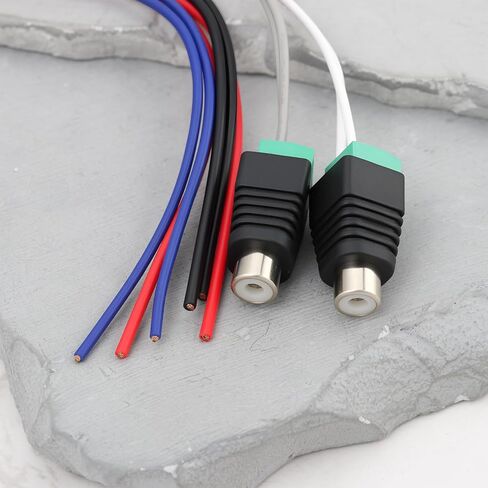 مقبس سلك مكبر الصوت بمدخل الطاقة 10 دبابيس RCA متوافق مع مضخم الصوت المزدوج TBX10A I8P5 in Kuwait